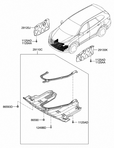 2017 Hyundai Santa Fe Parts Diagram | Reviewmotors.co