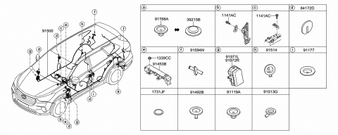 Floor Wiring - 2017 Hyundai Santa Fe