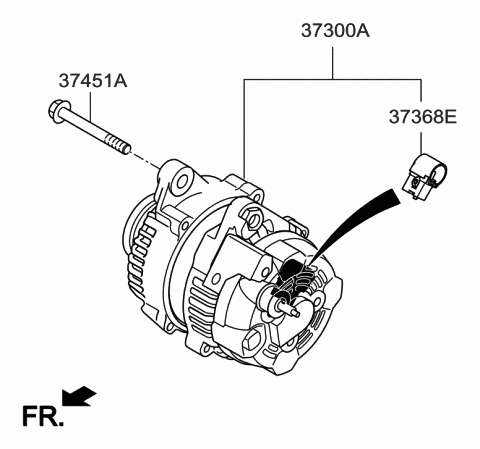 Alternator - 2017 Hyundai Santa Fe