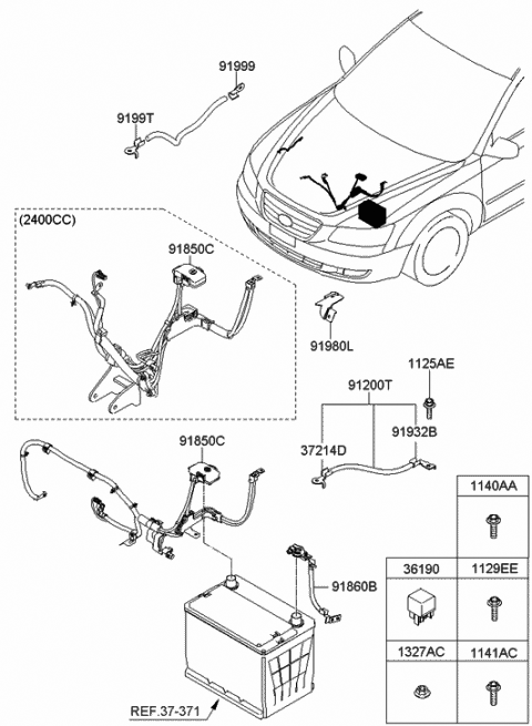 Genuine Hyundai 91450-38122 Engine Control Module Wiring Assembly Genuine Hyundai 91450-38122 Engine Control Module Wiring Assembly