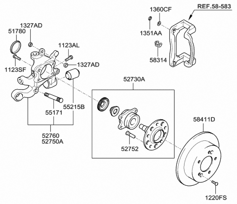 Genuine Hyundai 58411-0A000 Brake Disc Rear Genuine Hyundai 58411-0A000 Brake Disc Rear