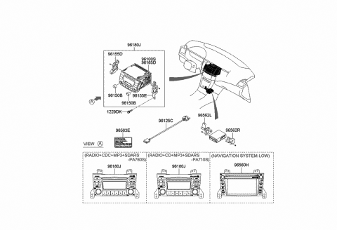 HYUNDAI Genuine 96560-3N770-GU Audio Video Navigation Head Unit Assembly HYUNDAI Genuine 96560-3N770-GU Audio Video Navigation Head Unit Assembly
