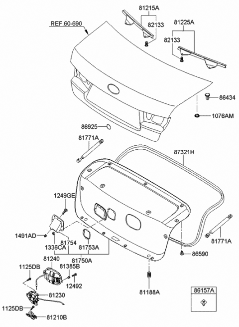 Genuine Hyundai 89431-2D102 Seat Back Lock Assembly Rear Right Genuine Hyundai 89431-2D102 Seat Back Lock Assembly Rear Right