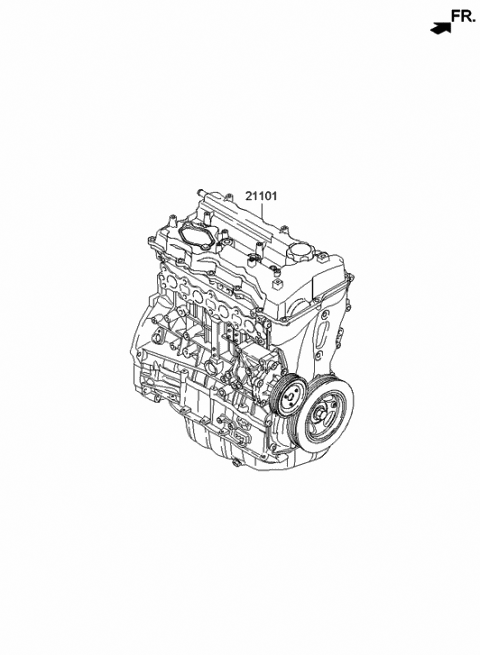 2014 Hyundai Tucson Engine Assembly-Sub Diagram for 1D201-2EU01