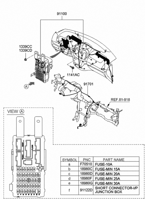2006 Hyundai Santa Fe Wiring Assembly-Main Diagram for 91110-2B070