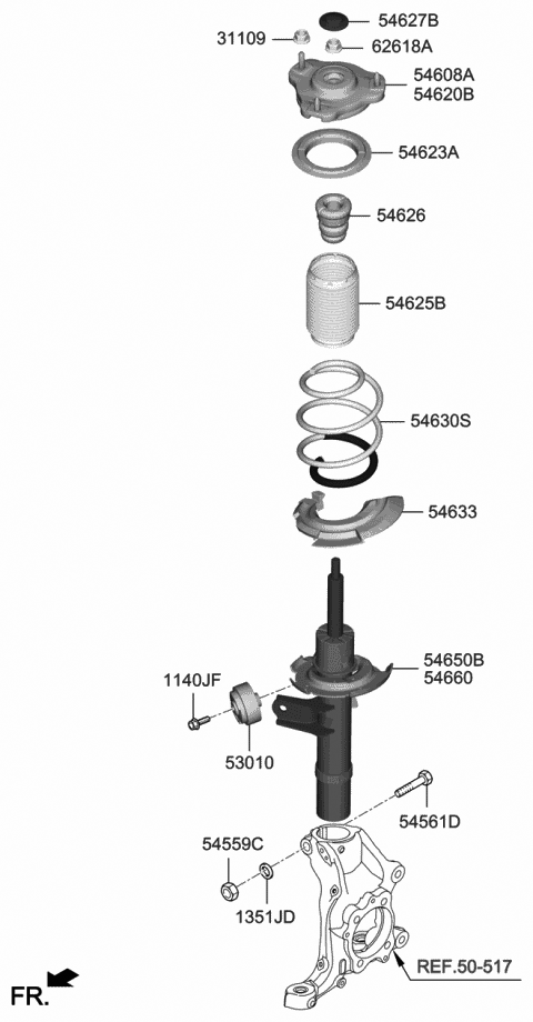 HYUNDAI Front Suspension Strut Mount 54608-G9001