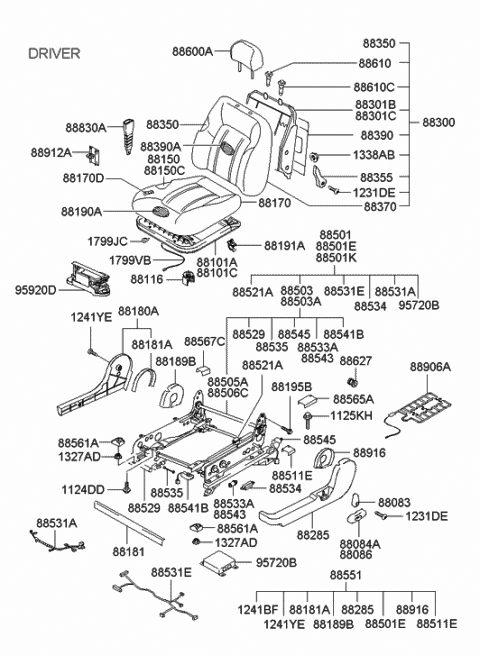 Genuine Hyundai 88505-21010 Driver Seat Inner Track Assembly Front Genuine Hyundai 88505-21010 Driver Seat Inner Track Assembly Front