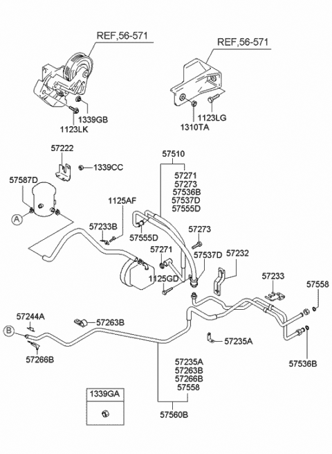 2000 Hyundai XG300 Nut Diagram for 13104-10007-K