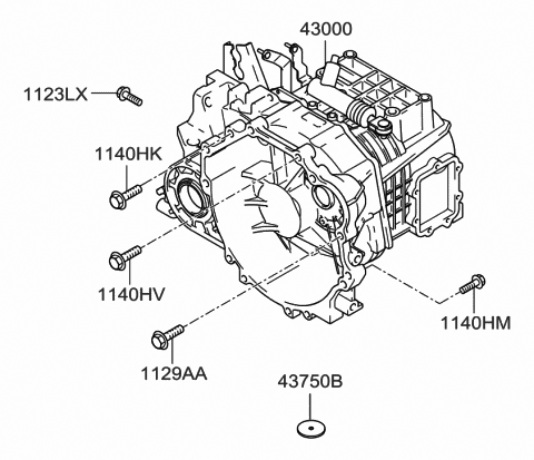 2005 Hyundai Tucson Transmission Assembly-Manual Diagram for 43000-39960
