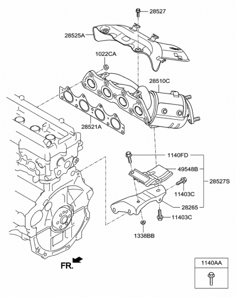 2013 Hyundai Veloster Exhaust Manifold Diagram 2