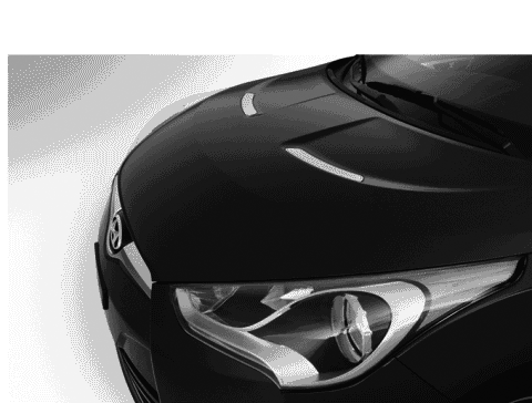 2013 Hyundai Veloster Hood Accent, Chrome Diagram