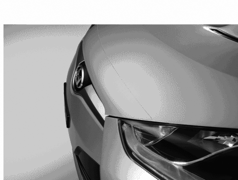 2013 Hyundai Veloster Hood Protector, Clear Film Diagram 2