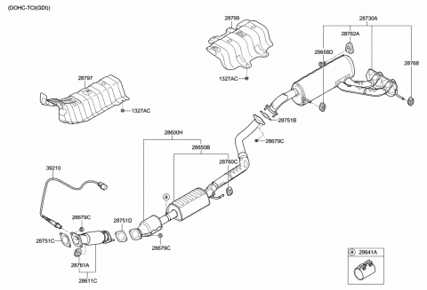 Muffler & Exhaust Pipe - 2016 Hyundai Veloster
