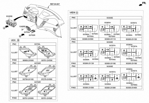 2016 Hyundai Veloster Cover-Active Econo BLANKING Diagram for 93785-2V000-4X