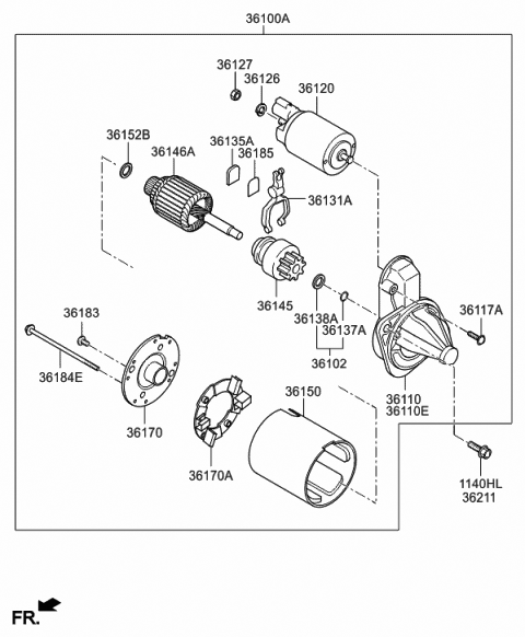 2017 Hyundai Veloster Switch Assembly-Starter Magnetic Diagram for 36120-2B100