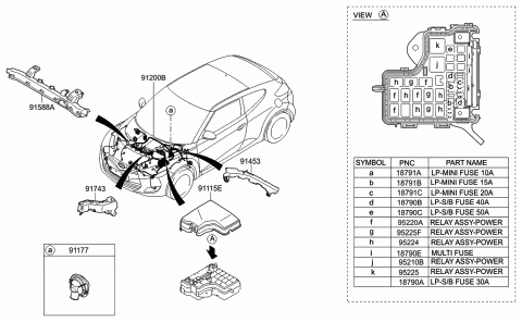 2015 Hyundai Veloster Protector-Wiring Diagram for 91971-2V600