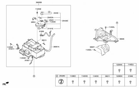2019 Hyundai Sonata Hybrid Hose Assembly-Oil Pump Control Uni Diagram for 36951-3D620