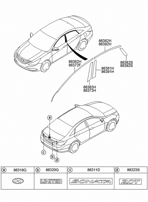 Black Left Front Genuine Hyundai 86362-25201 Door Frame Tape Black Left Front Genuine Hyundai 86362-25201 Door Frame Tape