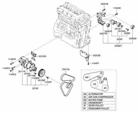 Genuine Hyundai 25110-2G400 Coolant Water Pump Sub-Assembly Genuine Hyundai 25110-2G400 Coolant Water Pump Sub-Assembly