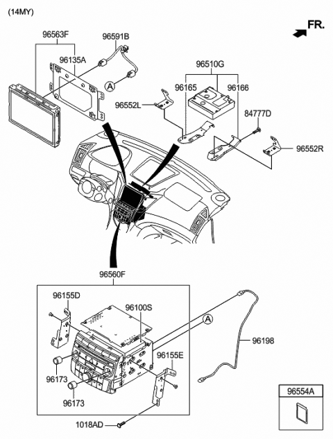 2010 Hyundai Sonata Deck Assembly-Audio Diagram for 96194-3S000