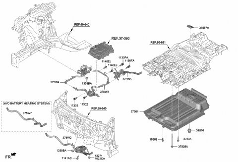 2020 Hyundai Kona Electric 3WAY Valve Assembly-Outlet Diagram for 375V4-K4000