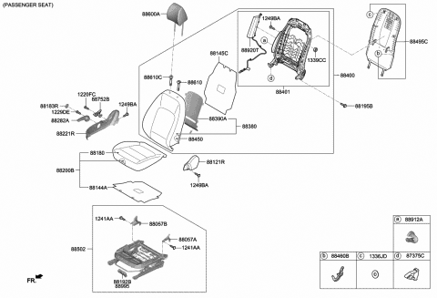 2019 Hyundai Kona Electric Shield Cover-FR Seat INR,RH Diagram for 88292-K4050-TRY