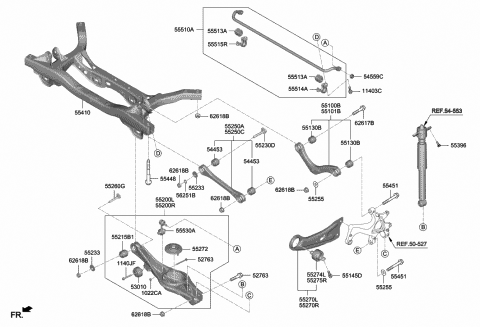 Hyundai 55270-K4000 Arm Assembly-RR Trailing Arm,LH