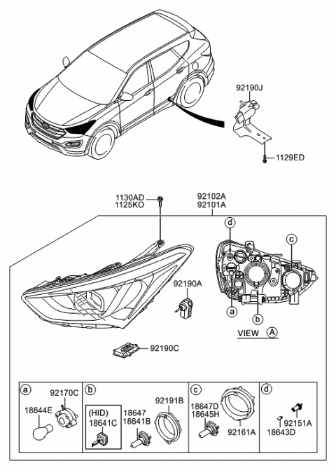 Genuine Hyundai 92190-4Z200 Headlight Ballast Assembly Genuine Hyundai 92190-4Z200 Headlight Ballast Assembly