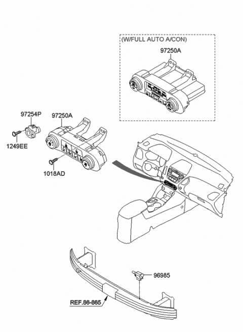 Genuine Hyundai 97307-22000 Heater Control Harness and Block Assembly Genuine Hyundai 97307-22000 Heater Control Harness and Block Assembly