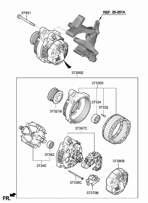 HYUNDAI Genuine 37300-2G800 Alternator Assembly HYUNDAI Genuine 37300-2G800 Alternator Assembly