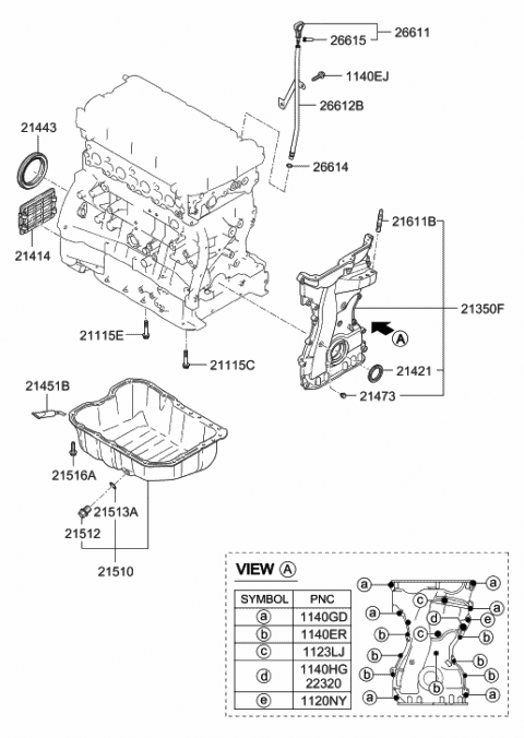 Genuine Hyundai 21510-25001 Engine Oil Pan Assembly Genuine Hyundai 21510-25001 Engine Oil Pan Assembly