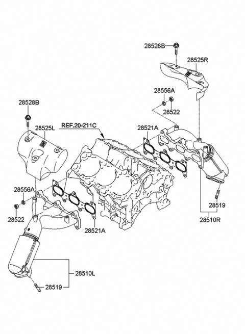 2008 Hyundai Tiburon Exhaust Manifold Diagram 2