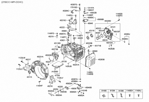 2008 Hyundai Tiburon Auto Transmission Case Diagram 2