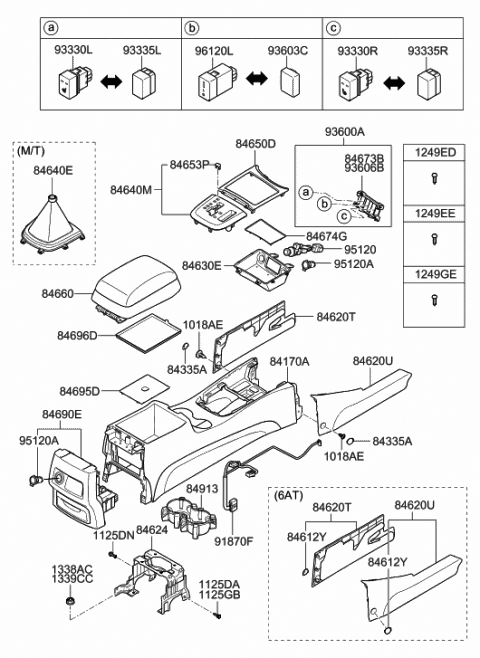 84646 0w500 Maz Genuine Hyundai Cover Shift Lock Release