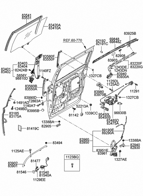 2008 Hyundai Entourage FASTENER Diagram for 0K552-50452-A