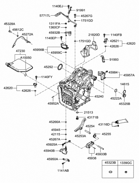 2008 Hyundai Entourage Nut Diagram for 13396-12007-K