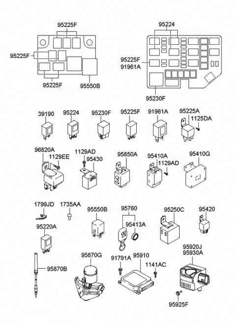 Rear Genuine Hyundai 95430-22001 Heated Timer Assembly Rear Genuine Hyundai 95430-22001 Heated Timer Assembly