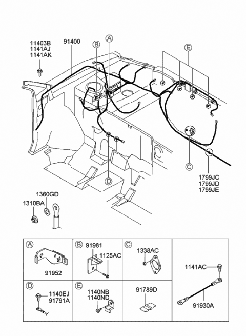 2006 Hyundai Accent Diode(4P) Diagram for 91789-34200