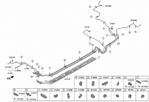 2019 Hyundai Veloster Clip Diagram for 58755-J3000