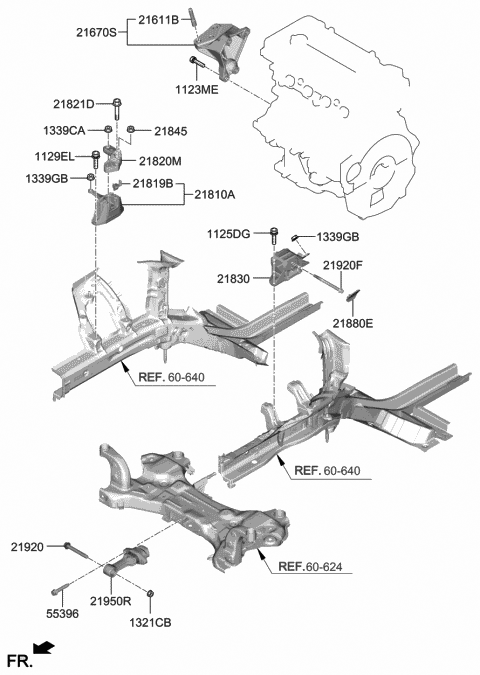 Genuine Hyundai 84730-24103 Center Pad Support Bracket Assembly Genuine Hyundai 84730-24103 Center Pad Support Bracket Assembly
