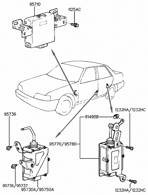 Remote Controller Assembly-Rear Door Diagram for 81450-4D500