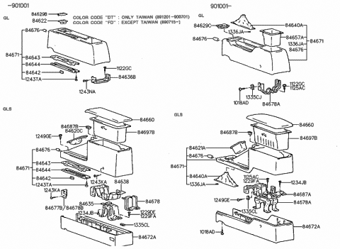 1989 Hyundai Sonata Screw-Tapping Diagram for 12438-03081