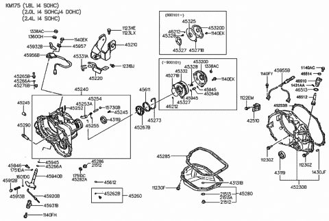 1993 Hyundai Sonata Plug Assembly-Pressure Check Diagram for 45260-34010