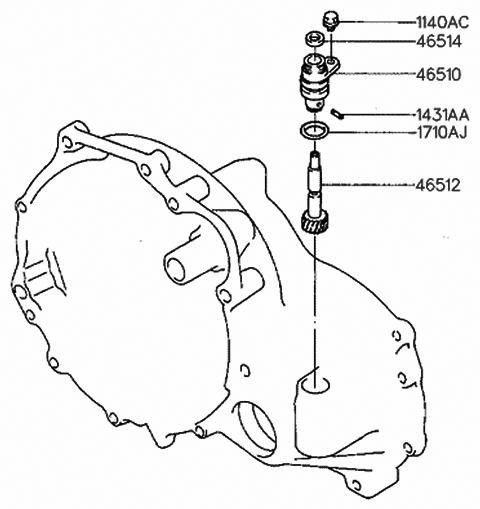 1992 Hyundai Sonata Speedometer Driven Gear (MTA) Diagram