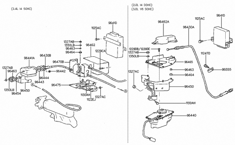 1993 Hyundai Sonata Cable Assembly-Cruise Diagram for 96430-33300