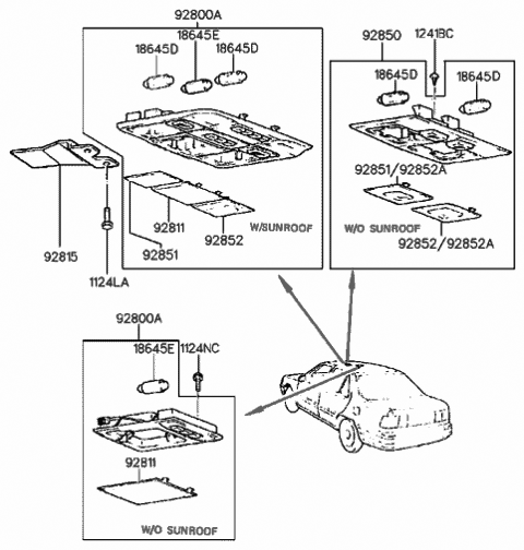 1991 Hyundai Sonata Room Lamp Diagram