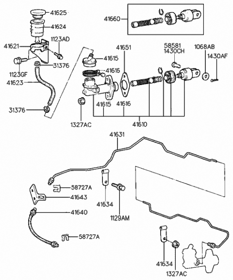 Genuine Hyundai 41610-33050 Clutch Master Cylinder Assembly Genuine Hyundai 41610-33050 Clutch Master Cylinder Assembly