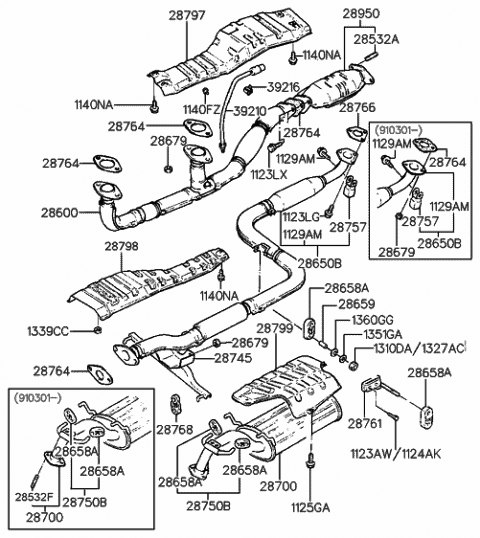 28764-36010 Genuine Hyundai Gasket-Exhaust Pipe