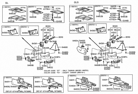 1990 Hyundai Sonata Cover-Blanking Front Console,LH Diagram for 84658-33000-DT