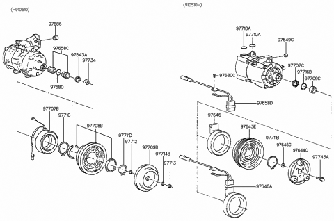 A/C Compressor Wiring Assembly 97658-33370 Genuine Hyundai